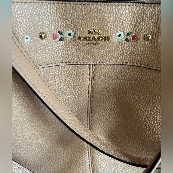 COACH FLORAL SINCHED SHOULDER PURSE - Picture 2 of 15